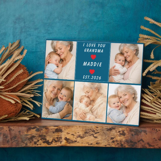 Placa Expositora I Love You Grandma | Grandparents Day (Lado)