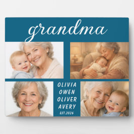 Placa Expositora I Love You Grandma Photo Plaque | Grandparents Day