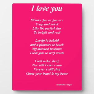 Placa Expositora I love you poem
