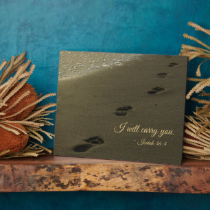 Placa Expositora I Will Carry You Sand Footprints