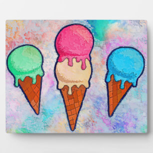 Placa Expositora Ice Cream Cones Plaque
