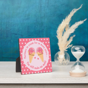 Placa Expositora Ice Cream Scoops Cute Romántico El día de San Vale