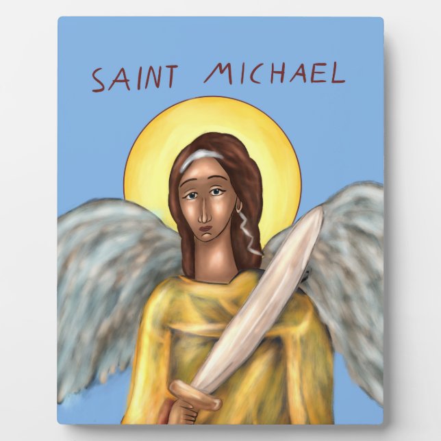 Placa Expositora Icon of Saint Michael (Frente)
