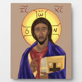 Placa Expositora Icono de Cristo