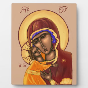 Placa Expositora Icono de la Madre de Dios