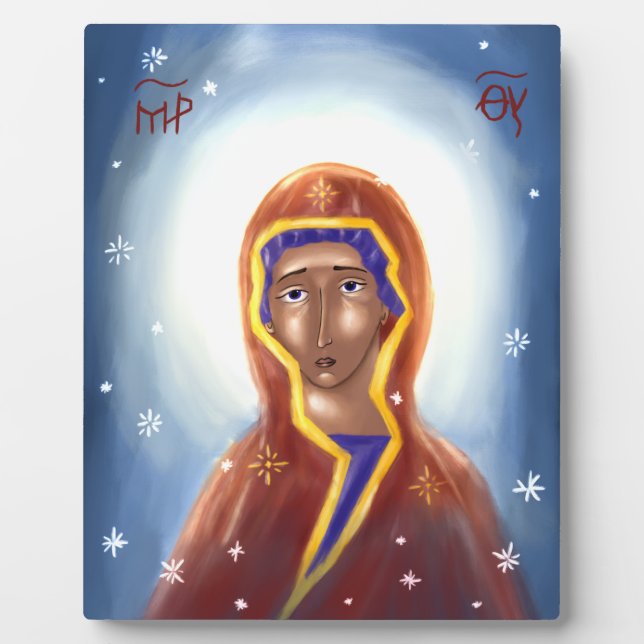 Placa Expositora Icono de la Madre de Dios  (Frente)