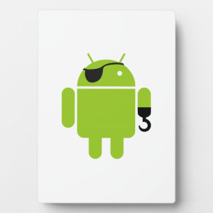 Placa Expositora Icono de Robot Android como pirata