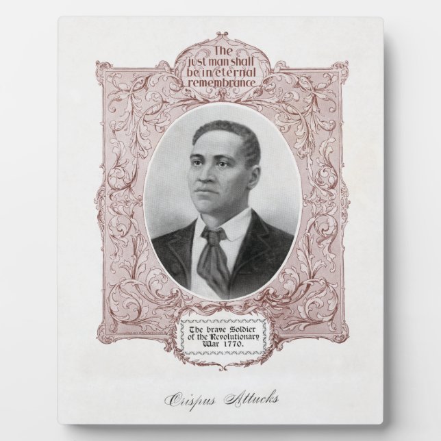 Placa Expositora Íconos de la Historia Negra: Crispus Attucks, Márt (Frente)