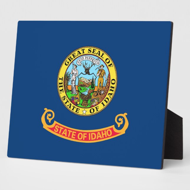 Placa Expositora Idaho State Flag Plaque (Lado)