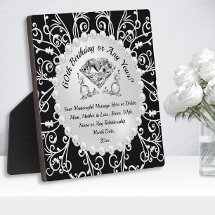 Placa Expositora Ideas baratas de regalo por cumpleaños número 60, 