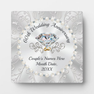 Placa Expositora Ideas de regalo de aniversario de Boda de diamante
