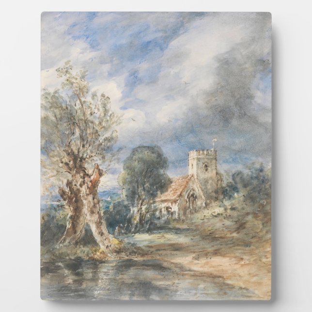 Placa Expositora Iglesia de Stoke Poges (1834) John Constable (Frente)