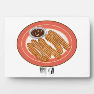 Placa Expositora Ilustracion Churro personalizado