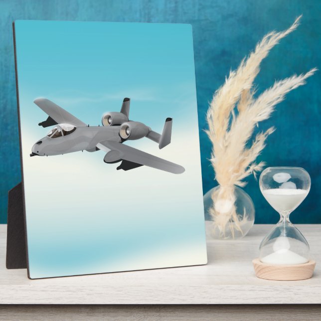 Placa Expositora Ilustración de avión militar A10 (Lado)