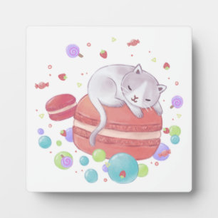 Placa Expositora Ilustracion de gatos y dulces