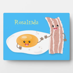 Placa Expositora Ilustracion de huevo de kawaii y personalizado de 