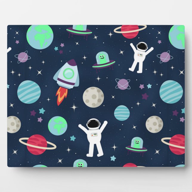Placa Expositora Ilustración de patrón espacial (Frente)