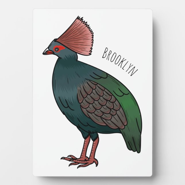 Placa Expositora Ilustracion de personalizado de aves perdigianas e (Frente)