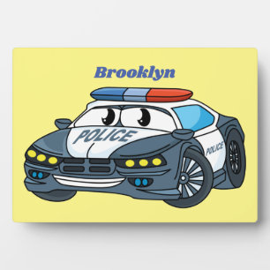 Placa Expositora Ilustracion de personalizado de coche de policía f