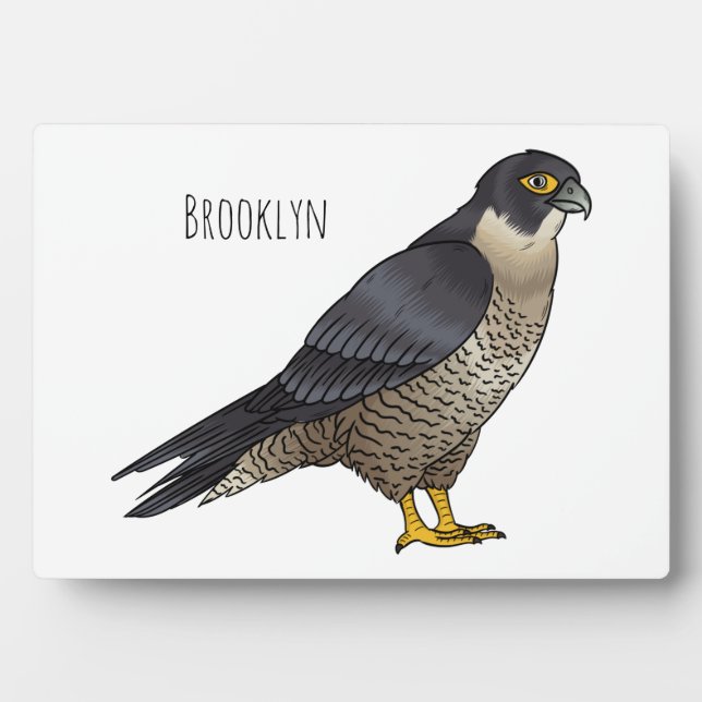 Placa Expositora Ilustracion de personalizado de halcón peregrino (Frente)