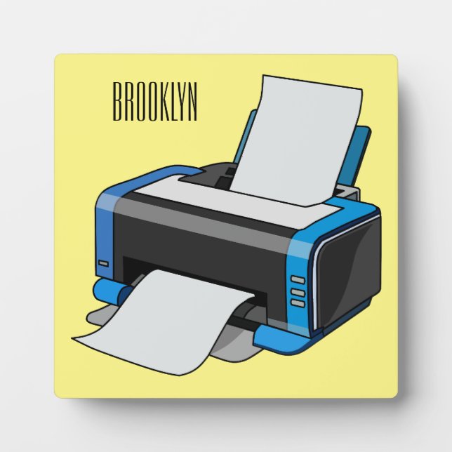 Placa Expositora Ilustracion de personalizado de impresora (Frente)