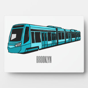 Placa Expositora Ilustracion de personalizado de locomotora eléctri