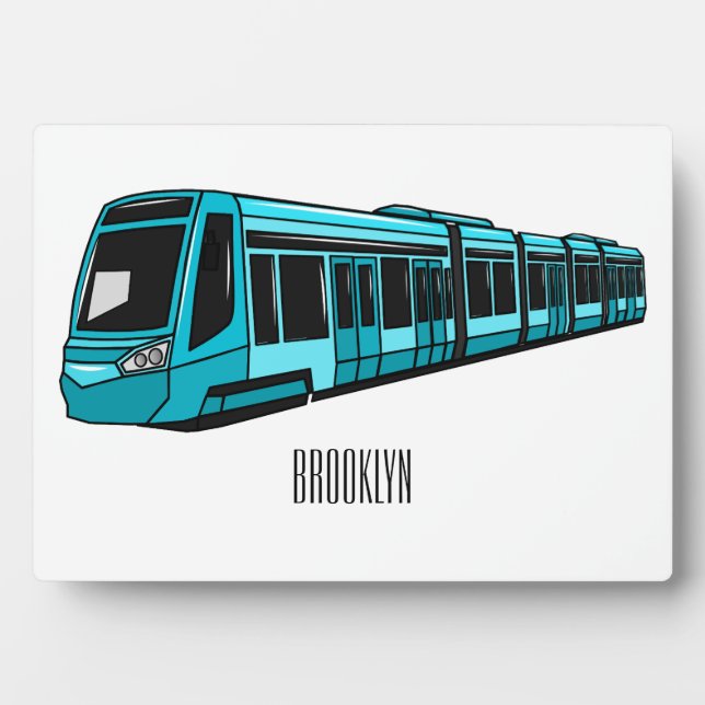 Placa Expositora Ilustracion de personalizado de locomotora eléctri (Frente)