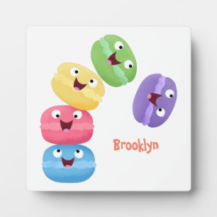 Placa Expositora Ilustracion de personalizado de macarons graciosos