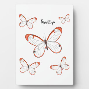 Placa Expositora Ilustracion de personalizado de mariposa de vidrio