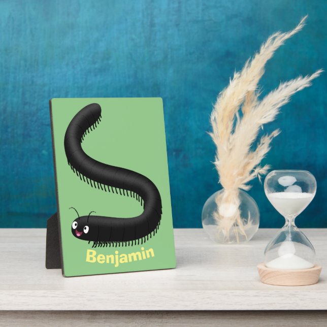 Placa Expositora Ilustracion de personalizado de milipedo corto (Lado)