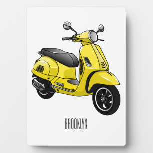 Placa Expositora Ilustracion de personalizado de motocicleta con ci