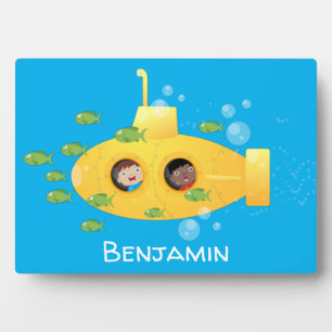 Placa Expositora Ilustracion de personalizado de pescado submarino
