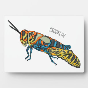 Placa Expositora Ilustracion de personalizado de saltamontes de bar