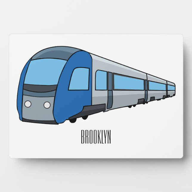 Placa Expositora Ilustracion de personalizado de trenes eléctricos (Frente)