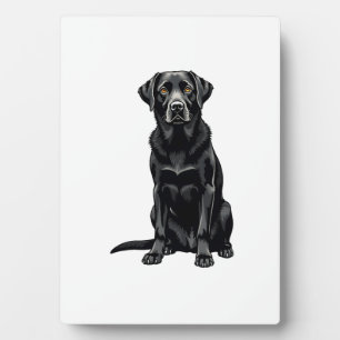Placa Expositora Ilustración de retrato de perro Labrador Retriever