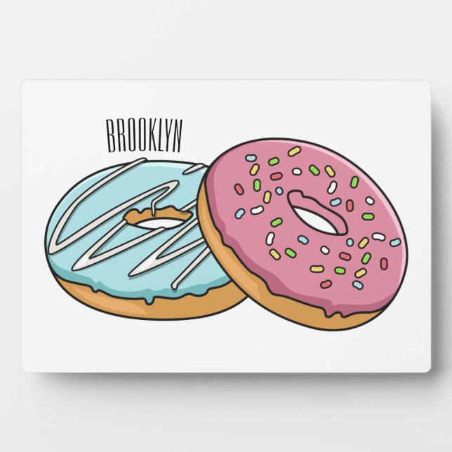 Placa Expositora Ilustracion Donut personalizado (Frente)