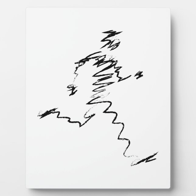 Placa Expositora Ilustracion fresco de Runner (Frente)