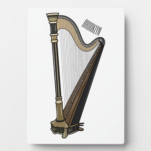 Placa Expositora Ilustracion Harp personalizado (Frente)