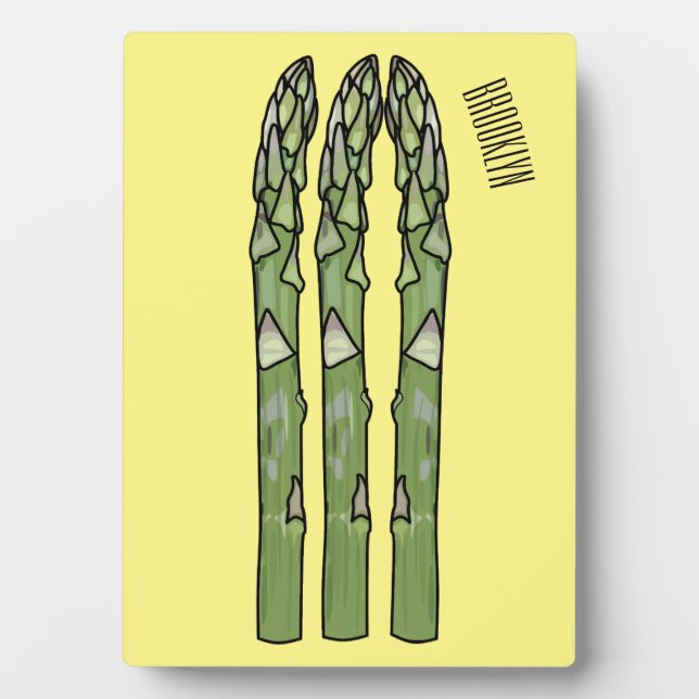Placa Expositora Ilustracion personalizado Asparagus (Frente)