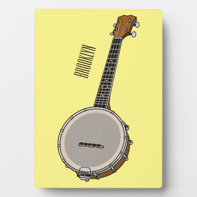 Placa Expositora Ilustracion personalizado Banjo (Frente)