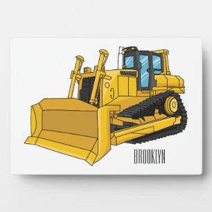 Placa Expositora Ilustracion personalizado Bulldozer