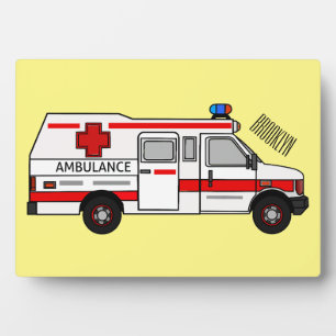Placa Expositora Ilustracion personalizado de ambulancia