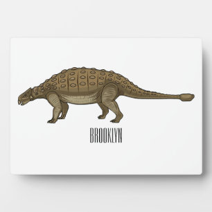 Placa Expositora Ilustracion personalizado de Ankylosaurus