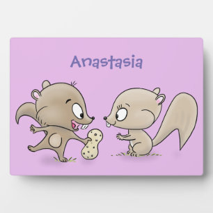 Placa Expositora Ilustracion personalizado de ardillas graciosas
