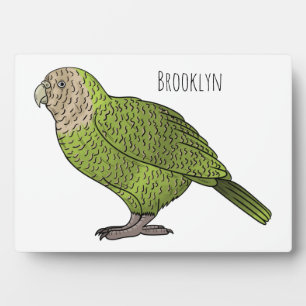 Placa Expositora Ilustracion personalizado de aves Kakapo