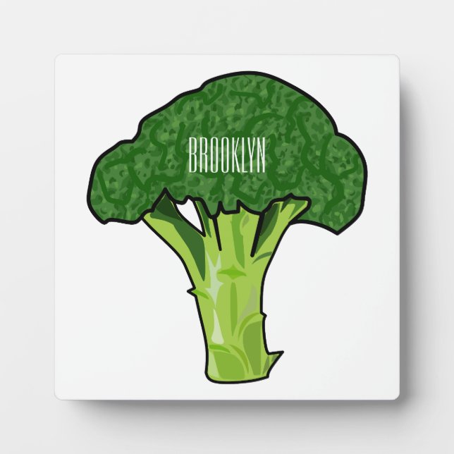 Placa Expositora Ilustracion personalizado de Broccoli (Frente)