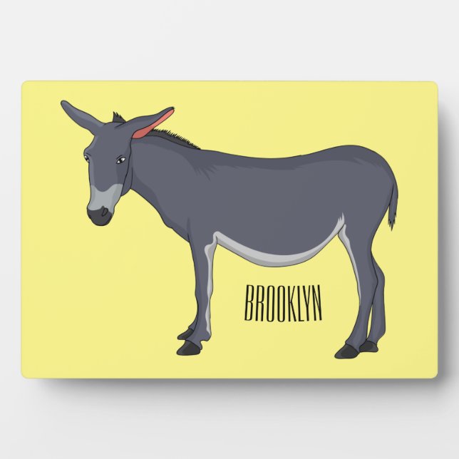 Placa Expositora Ilustracion personalizado de burro (Frente)