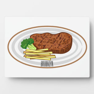 Placa Expositora Ilustracion personalizado de carne