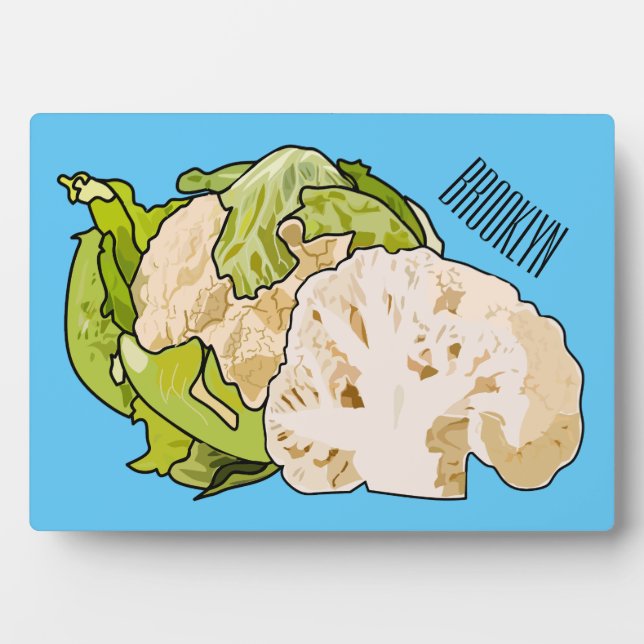 Placa Expositora Ilustracion personalizado de coliflor (Frente)