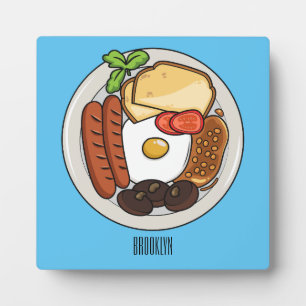 Placa Expositora Ilustracion personalizado de desayuno inglés